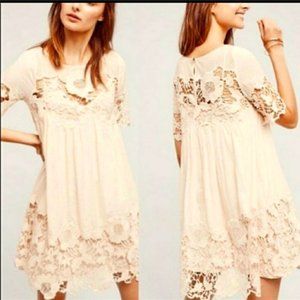 Anthropologie Holding Horses Magnolia Lace Dress Cream Cotton Vincennes.  SZ 2